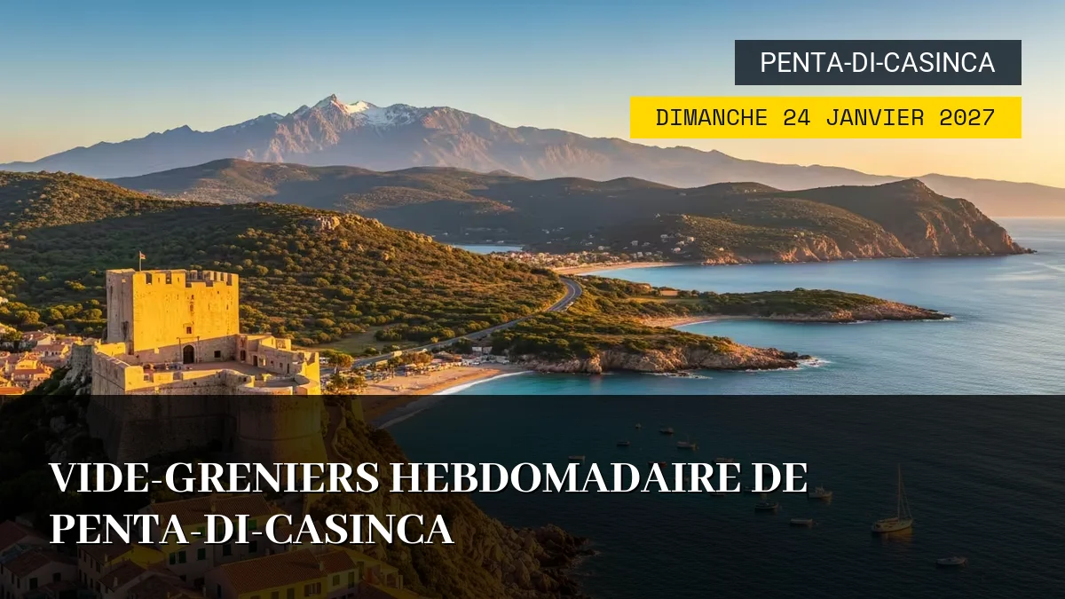 Affiche de l'événement : Vide-Greniers Hebdomadaire de Penta-di-Casinca – Dimanche 24 Janvier 2027