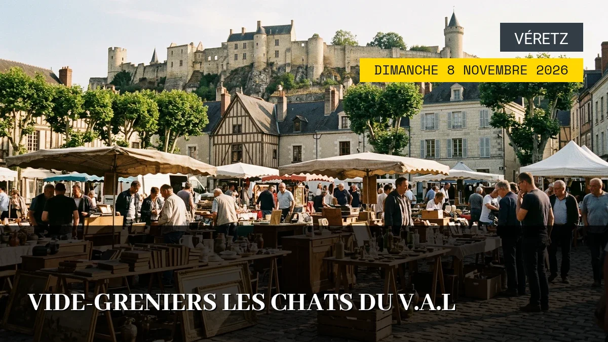 Affiche de l'événement : Vide-greniers Les Chats du V.A.L – Dimanche 8 Novembre 2026