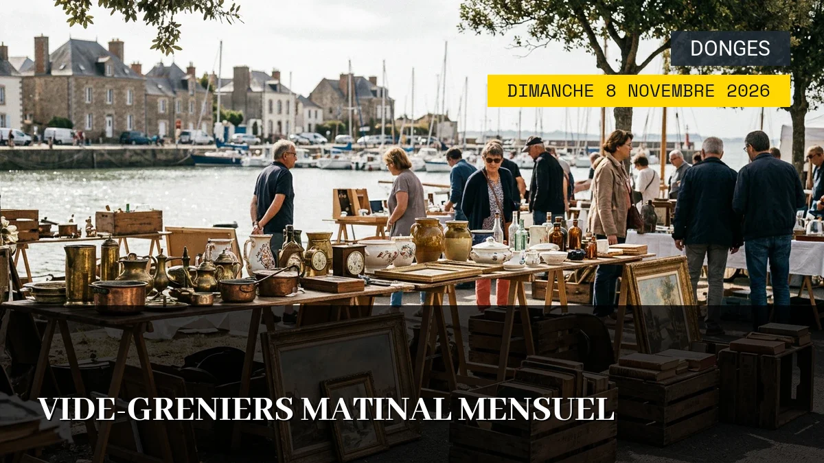 Affiche de l'événement : Vide-Greniers Matinal Mensuel – Dimanche 8 Novembre 2026