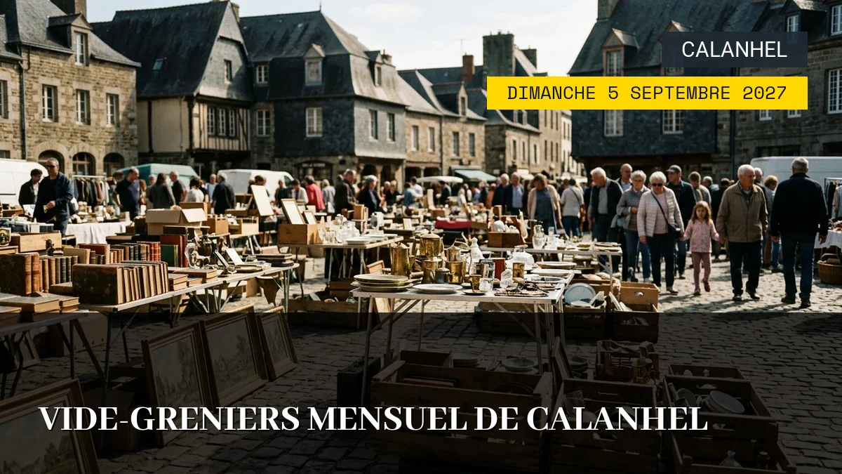 Affiche de l'événement : Vide-greniers mensuel de Calanhel – Dimanche 5 Septembre 2027