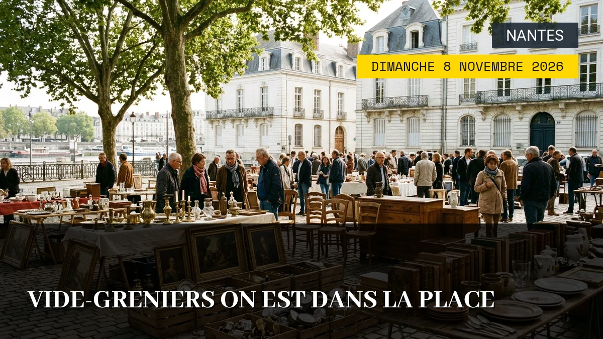 Affiche de l'événement : Vide-Greniers On est dans la place – Dimanche 8 Novembre 2026