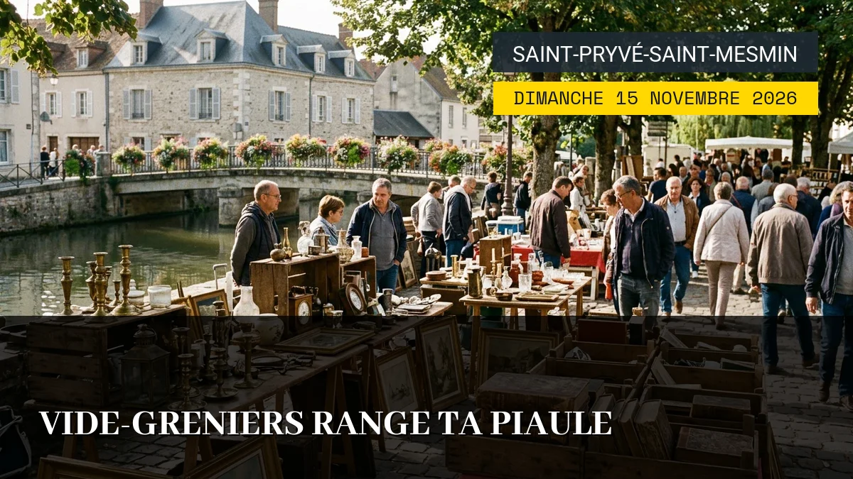 Affiche de l'événement : Vide-greniers Range ta Piaule – Dimanche 15 Novembre 2026