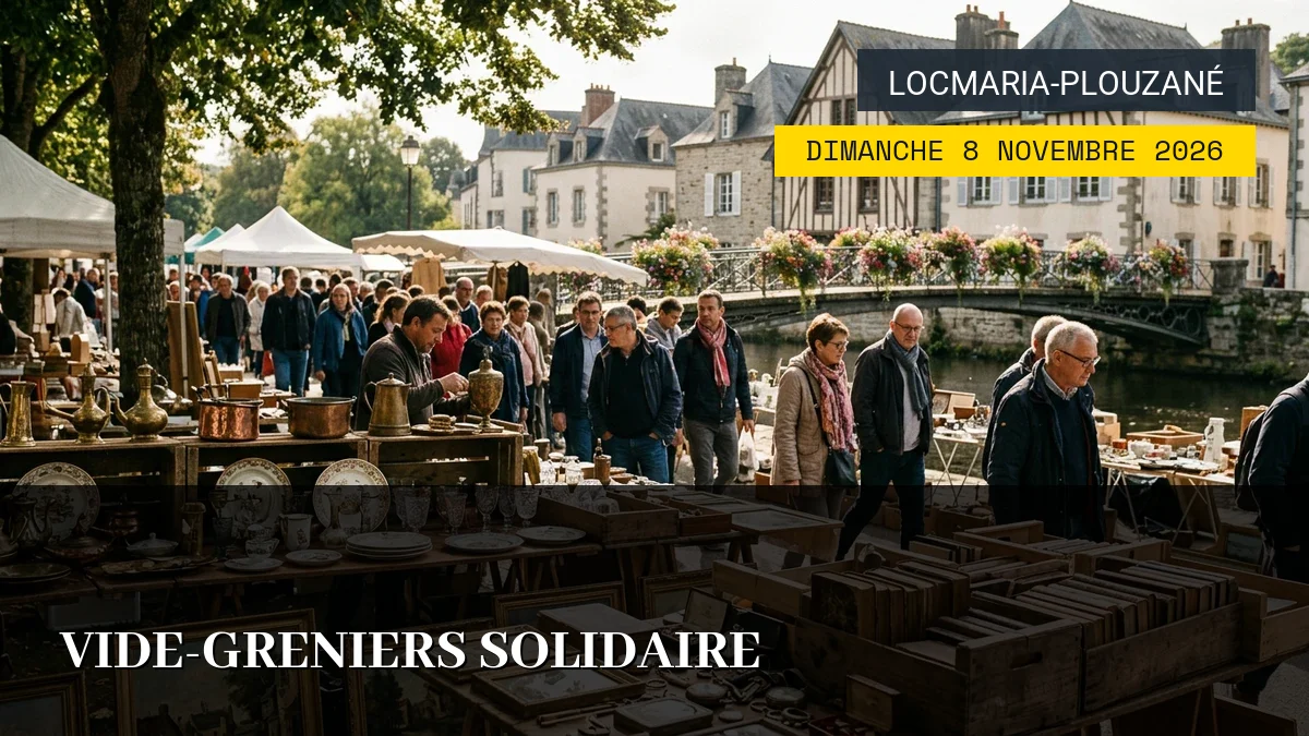 Affiche de l'événement : Vide-Greniers Solidaire – Dimanche 8 Novembre 2026