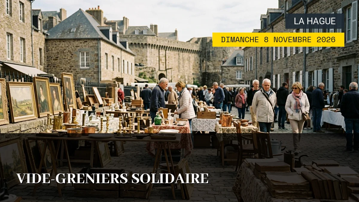 Affiche de l'événement : Vide-Greniers Solidaire – Dimanche 8 Novembre 2026