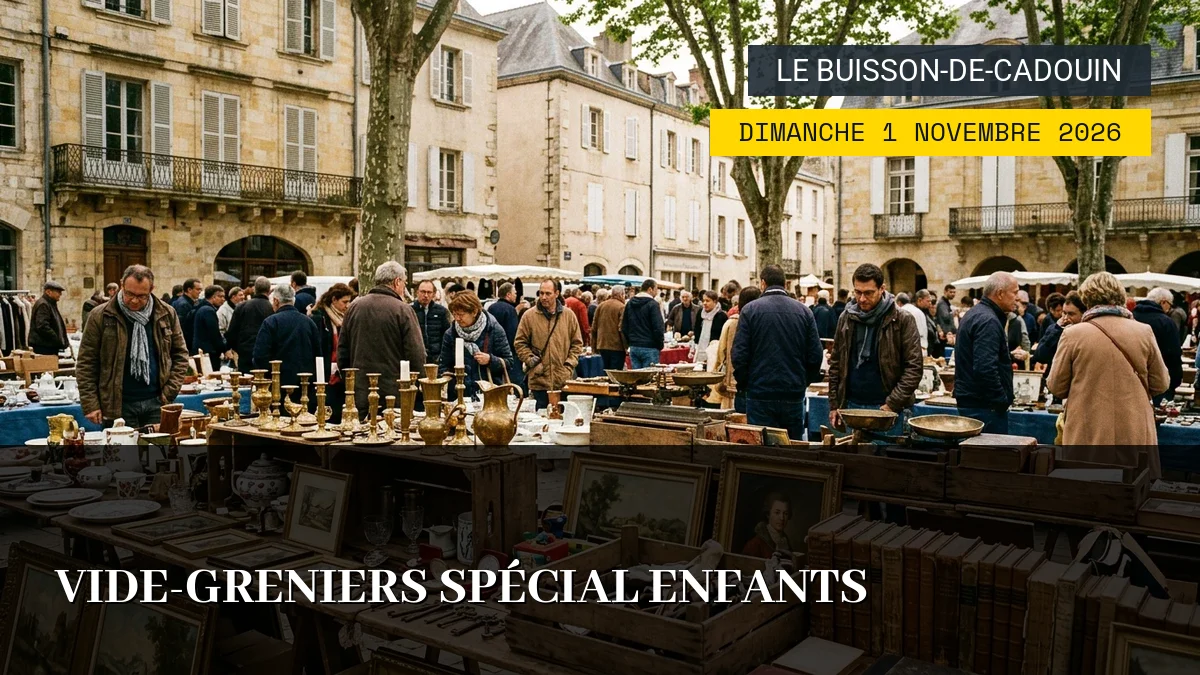 Affiche de l'événement : Vide-Greniers Spécial Enfants – Dimanche 1 Novembre 2026