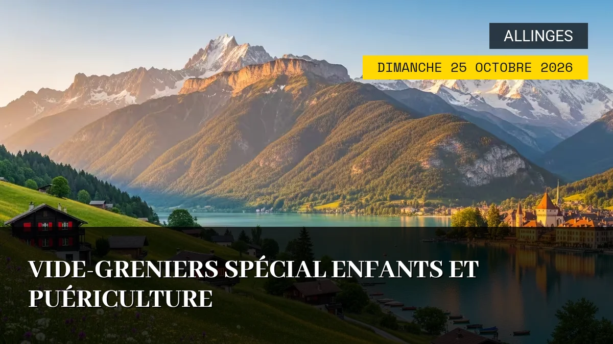 Affiche de l'événement : Vide-Greniers Spécial Enfants et Puériculture – Dimanche 25 Octobre 2026