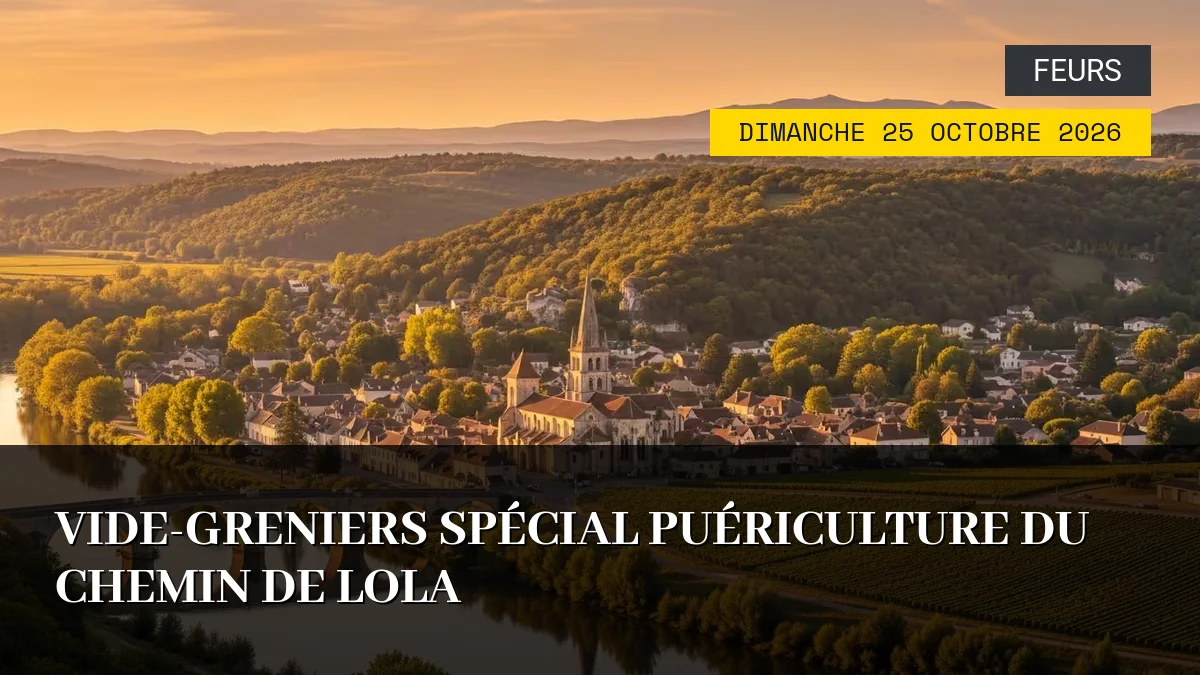 Affiche de l'événement : Vide-greniers spécial puériculture du Chemin de Lola – Dimanche 25 Octobre 2026