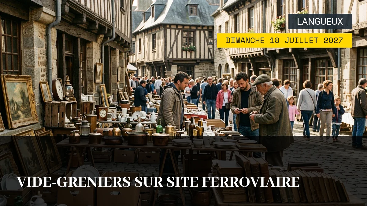 Affiche de l'événement : Vide-Greniers sur Site Ferroviaire – Dimanche 18 Juillet 2027