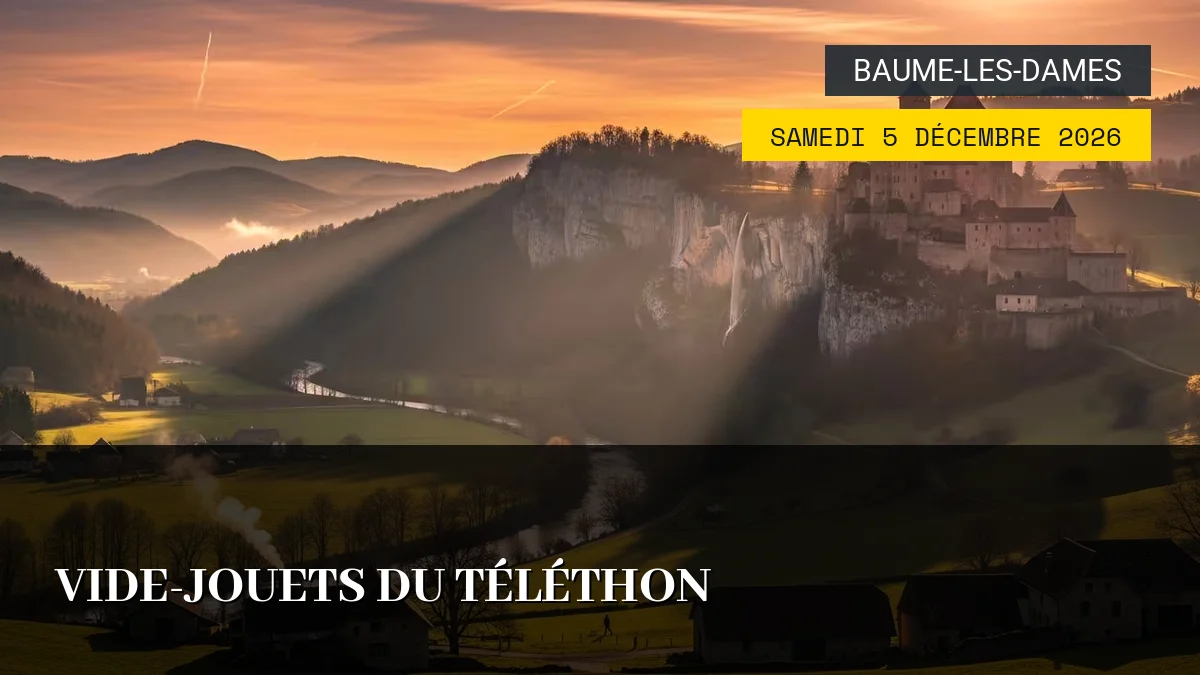 Affiche de l'événement : Vide-jouets du Téléthon – Samedi 5 Décembre 2026