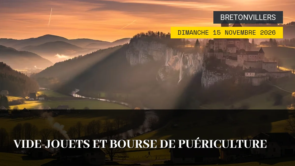 Affiche de l'événement : Vide-Jouets et Bourse de Puériculture – Dimanche 15 Novembre 2026