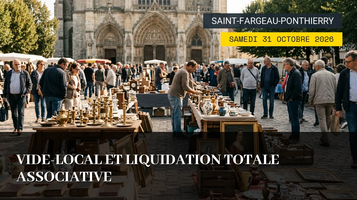 Affiche de l'événement : Vide-Local et Liquidation Totale Associative – Samedi 31 Octobre 2026