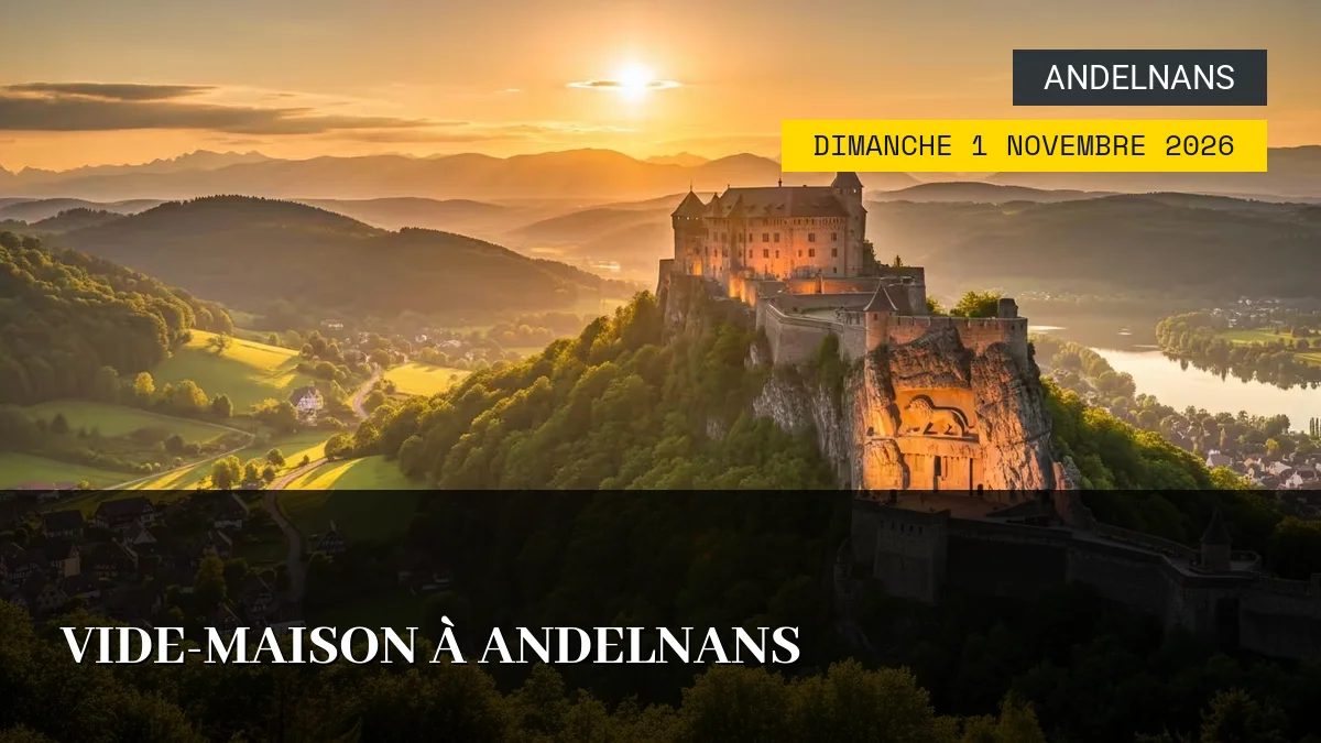 Affiche de l'événement : Vide-maison à Andelnans – Dimanche 1 Novembre 2026
