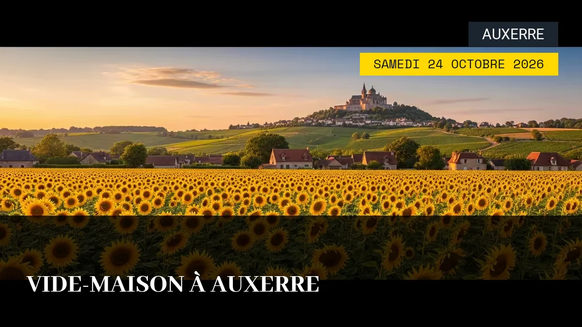Affiche de l'événement : Vide-Maison à Auxerre – Samedi 24 Octobre 2026
