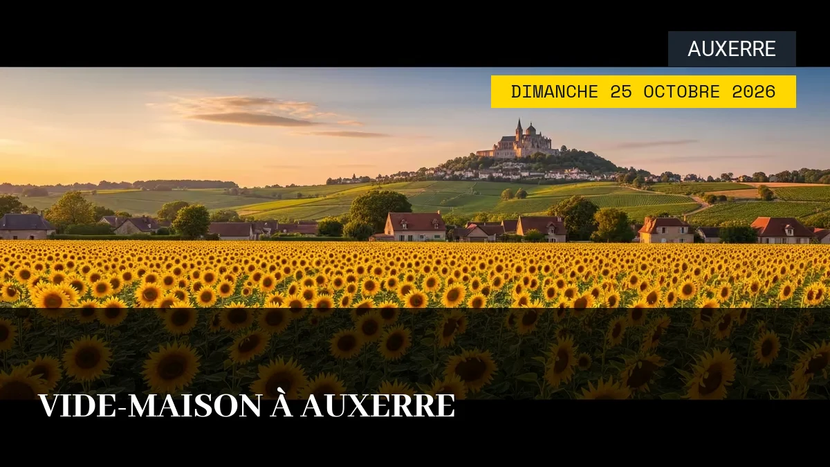 Affiche de l'événement : Vide-Maison à Auxerre – Dimanche 25 Octobre 2026