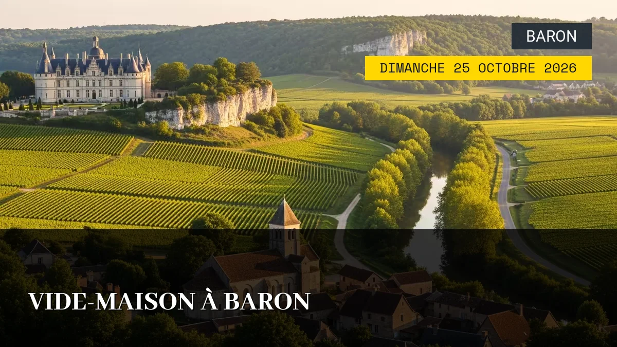 Affiche de l'événement : Vide-Maison à Baron – Dimanche 25 Octobre 2026
