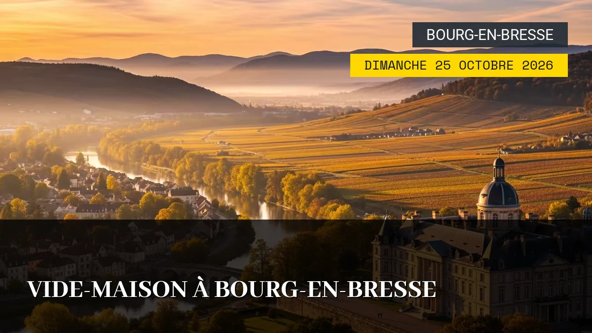 Affiche de l'événement : Vide-maison à Bourg-en-Bresse – Dimanche 25 Octobre 2026