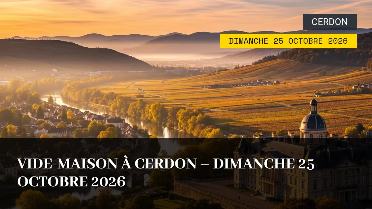 Affiche de l'événement : Vide-maison à Cerdon – Dimanche 25 Octobre 2026