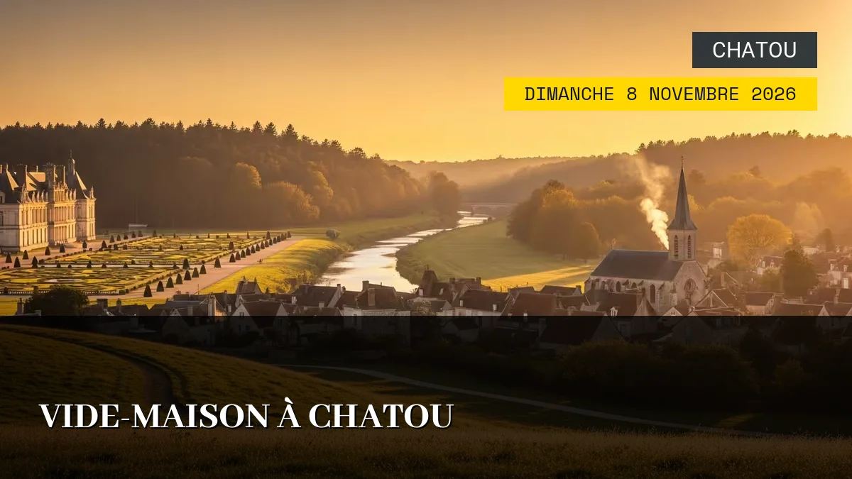 Affiche de l'événement : Vide-maison à Chatou – Dimanche 8 Novembre 2026