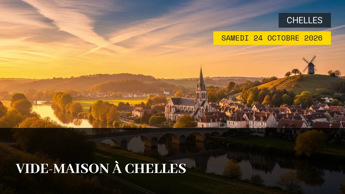 Affiche de l'événement : Vide-maison à Chelles – Samedi 24 Octobre 2026