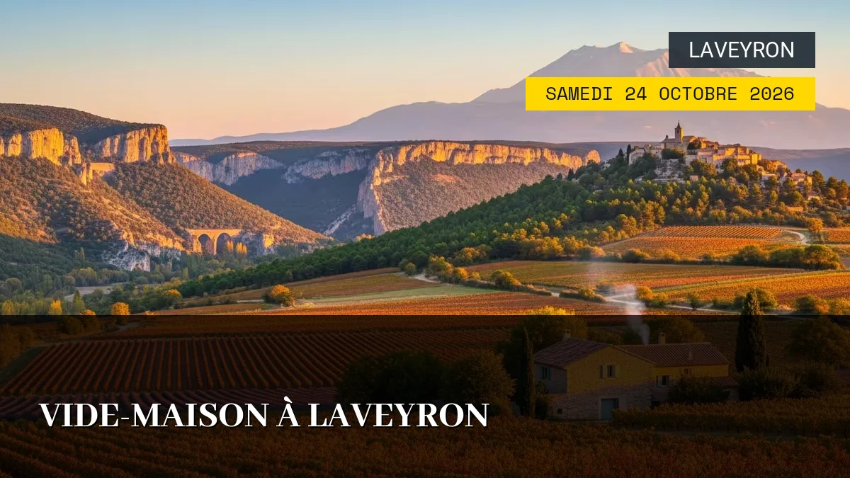Affiche de l'événement : Vide-Maison à Laveyron – Samedi 24 Octobre 2026