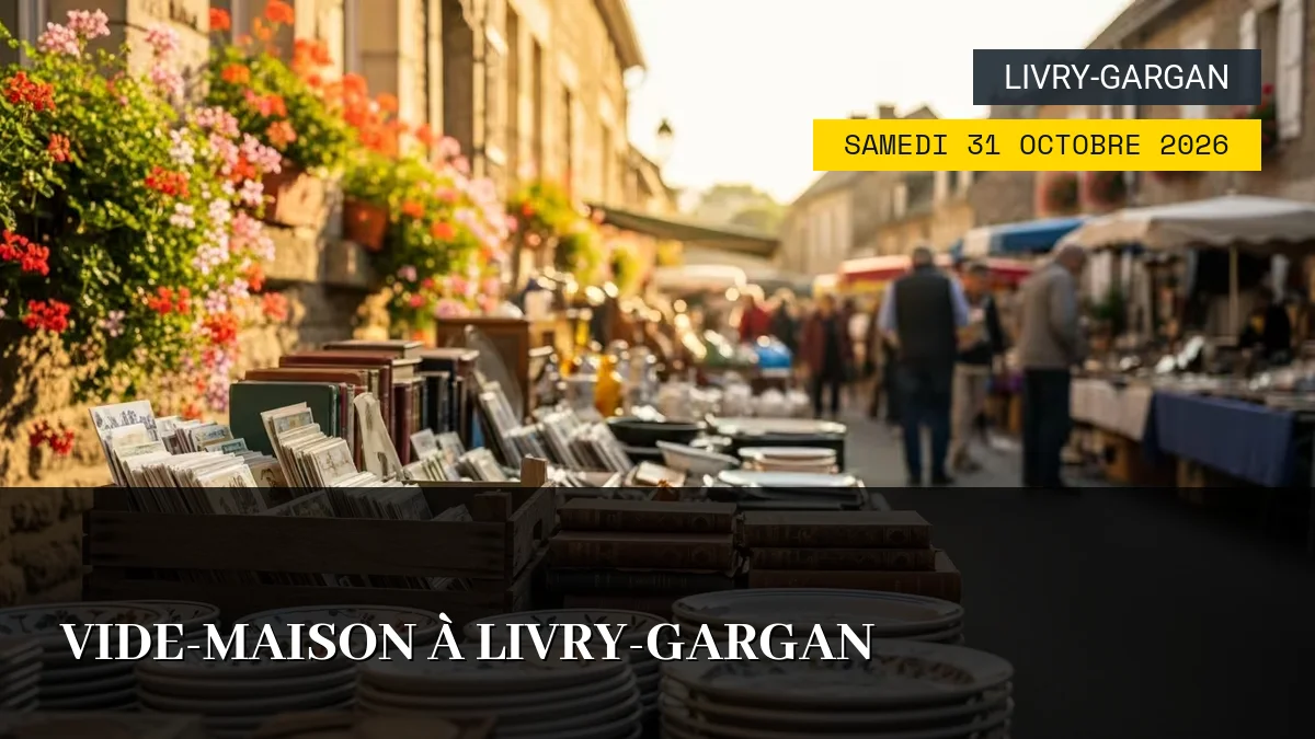 Affiche de l'événement : Vide-Maison à Livry-Gargan – Samedi 31 Octobre 2026