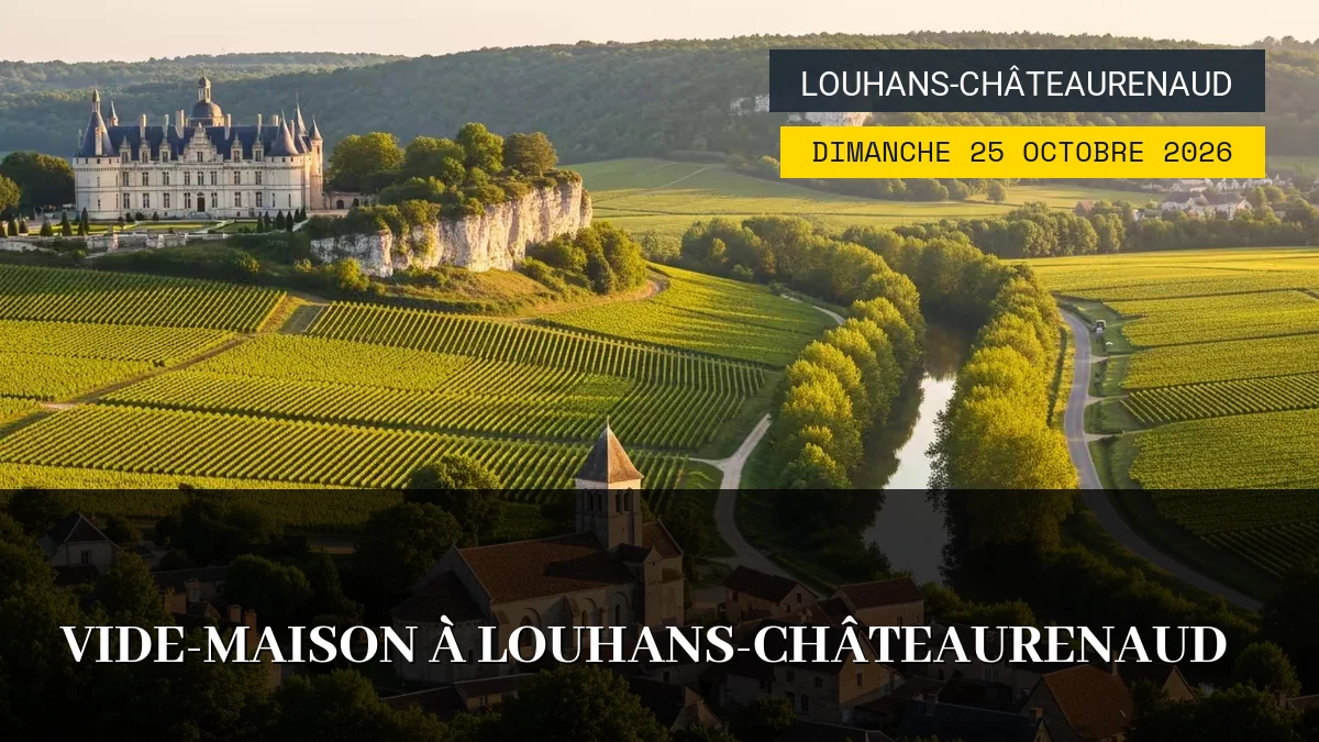 Affiche de l'événement : Vide-Maison à Louhans-Châteaurenaud – Dimanche 25 Octobre 2026