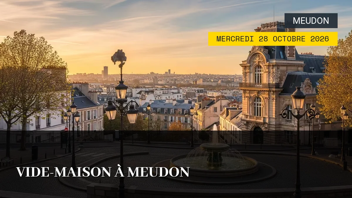 Affiche de l'événement : Vide-maison à Meudon – Mercredi 28 Octobre 2026