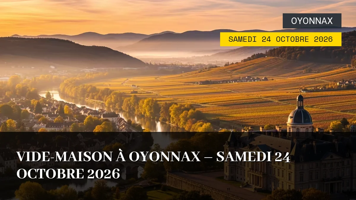 Affiche de l'événement : Vide-Maison à Oyonnax – Samedi 24 Octobre 2026