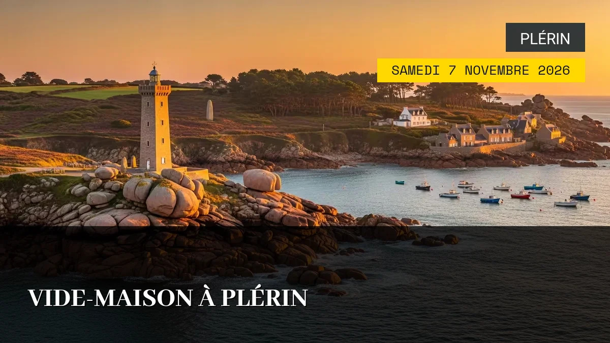 Affiche de l'événement : Vide-Maison à Plérin – Samedi 7 Novembre 2026
