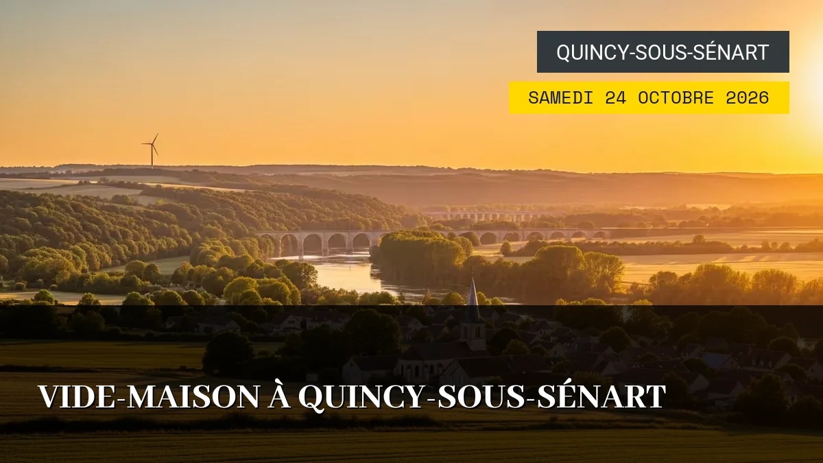Affiche de l'événement : Vide-Maison à Quincy-sous-Sénart – Samedi 24 Octobre 2026
