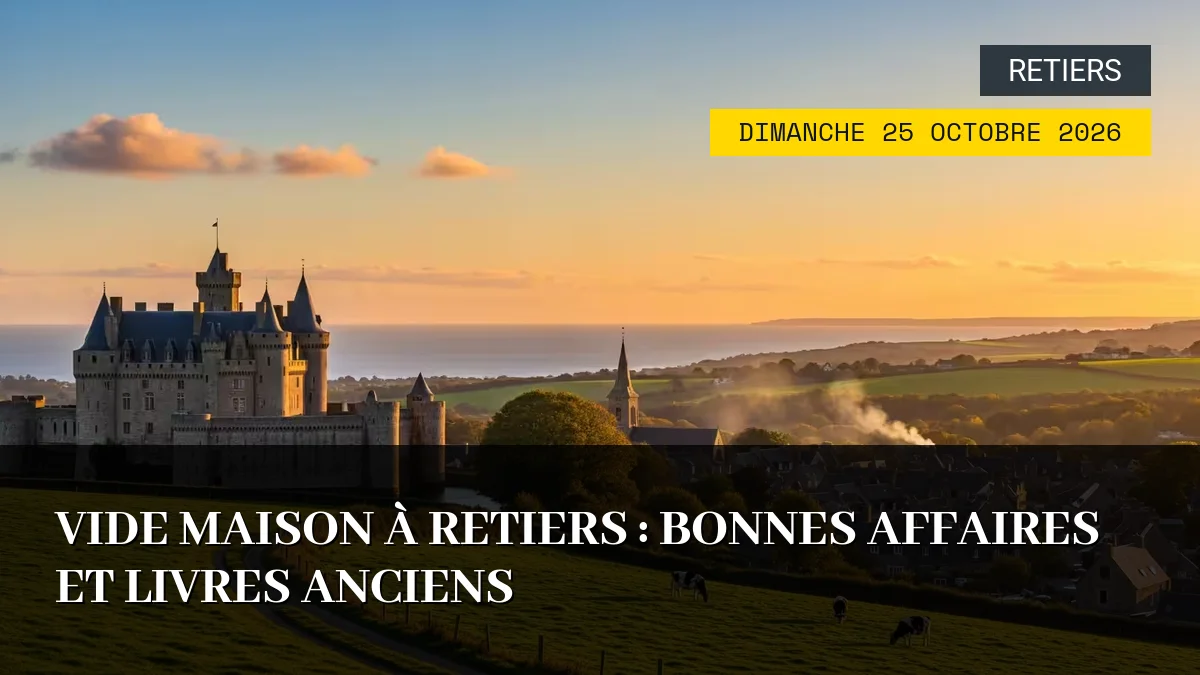 Affiche de l'événement : Vide Maison à Retiers : Bonnes Affaires et Livres Anciens – Dimanche 25 Octobre 2026