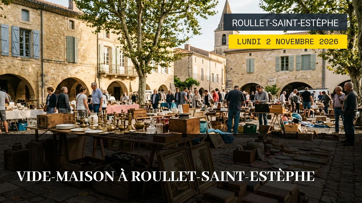 Affiche de l'événement : Vide-Maison à Roullet-Saint-Estèphe – Lundi 2 Novembre 2026