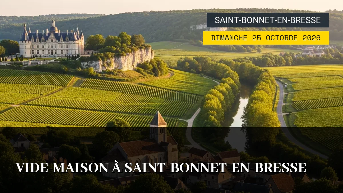 Affiche de l'événement : Vide-Maison à Saint-Bonnet-en-Bresse – Dimanche 25 Octobre 2026