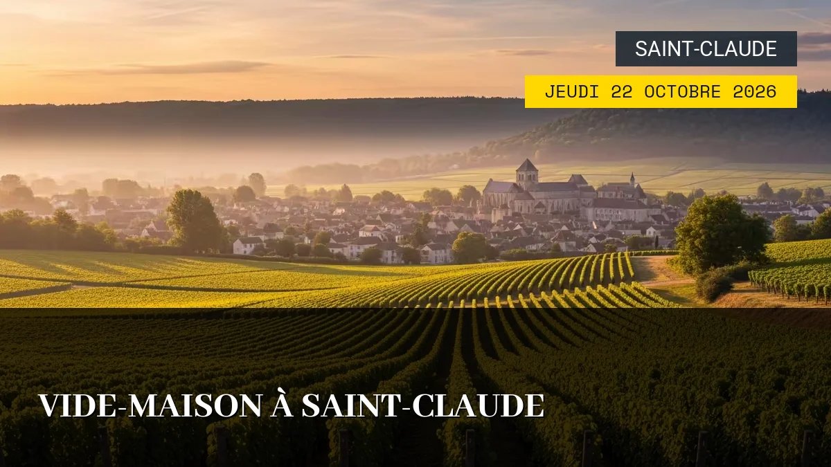 Affiche de l'événement : Vide-maison à Saint-Claude – Jeudi 22 Octobre 2026