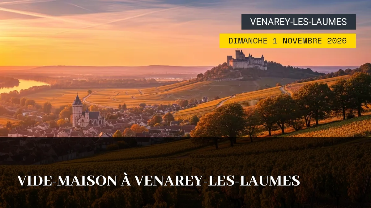 Affiche de l'événement : Vide-maison à Venarey-les-Laumes – Dimanche 1 Novembre 2026