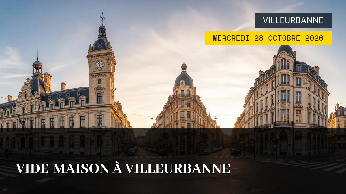 Affiche de l'événement : Vide-Maison à Villeurbanne – Mercredi 28 Octobre 2026
