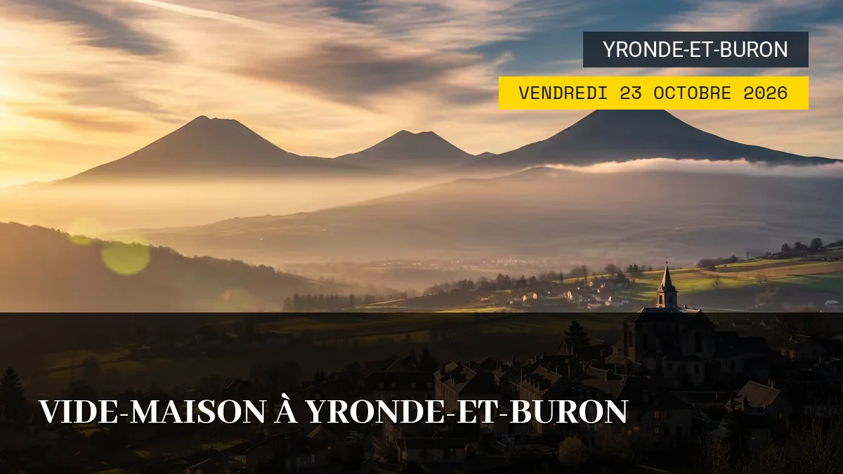 Affiche de l'événement : Vide-Maison à Yronde-et-Buron – Vendredi 23 Octobre 2026