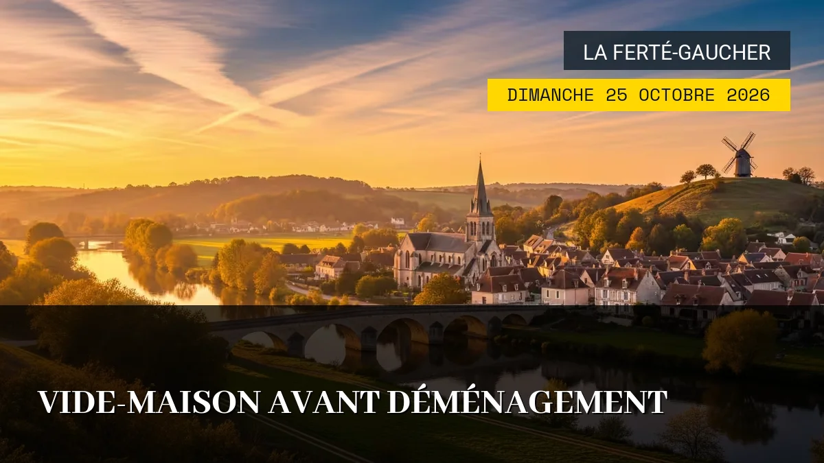 Affiche de l'événement : Vide-Maison avant Déménagement – Dimanche 25 Octobre 2026