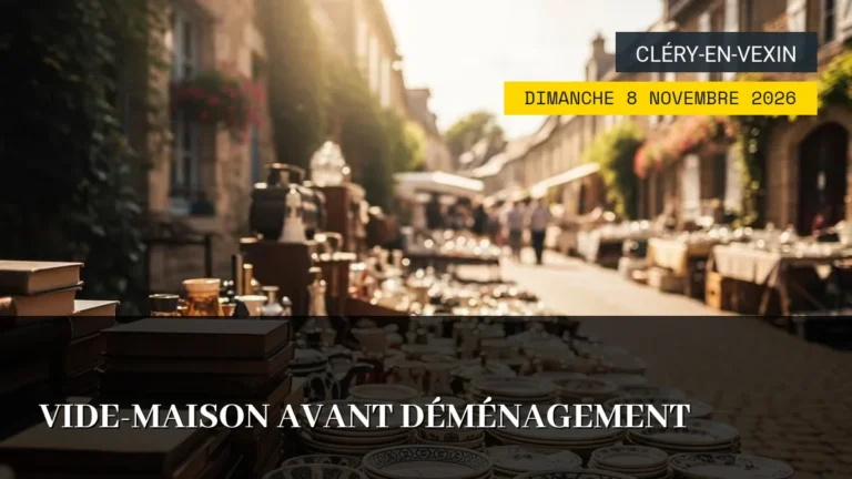 Vide-maison avant déménagement – Dimanche 8 Novembre 2026