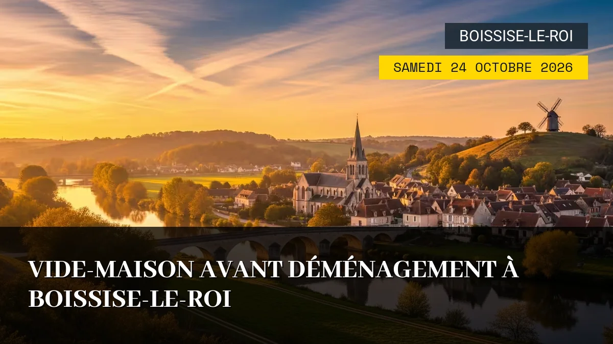 Affiche de l'événement : Vide-maison avant déménagement à Boissise-le-Roi – Samedi 24 Octobre 2026