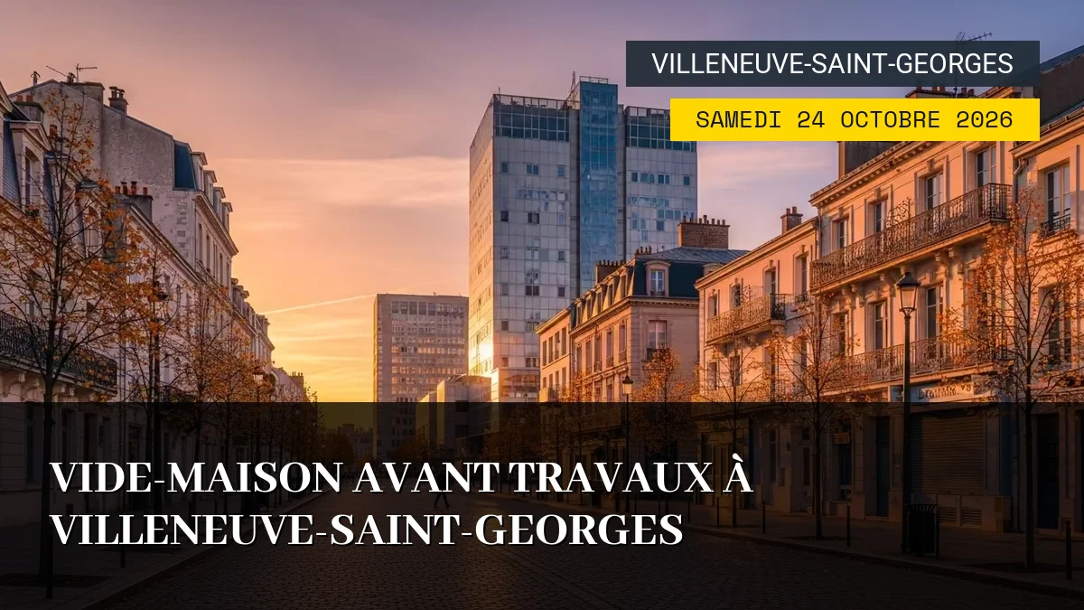 Affiche de l'événement : Vide-maison avant travaux à Villeneuve-Saint-Georges – Samedi 24 Octobre 2026