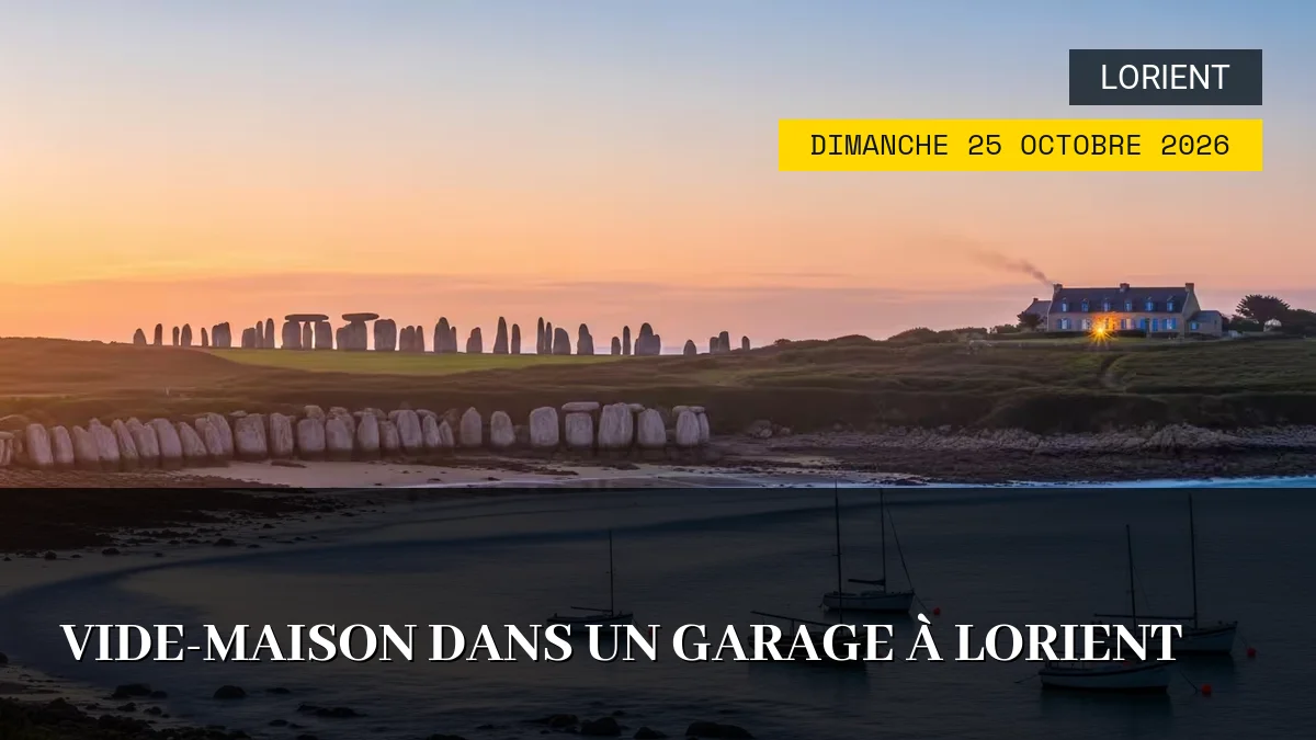 Affiche de l'événement : Vide-Maison dans un Garage à Lorient – Dimanche 25 Octobre 2026