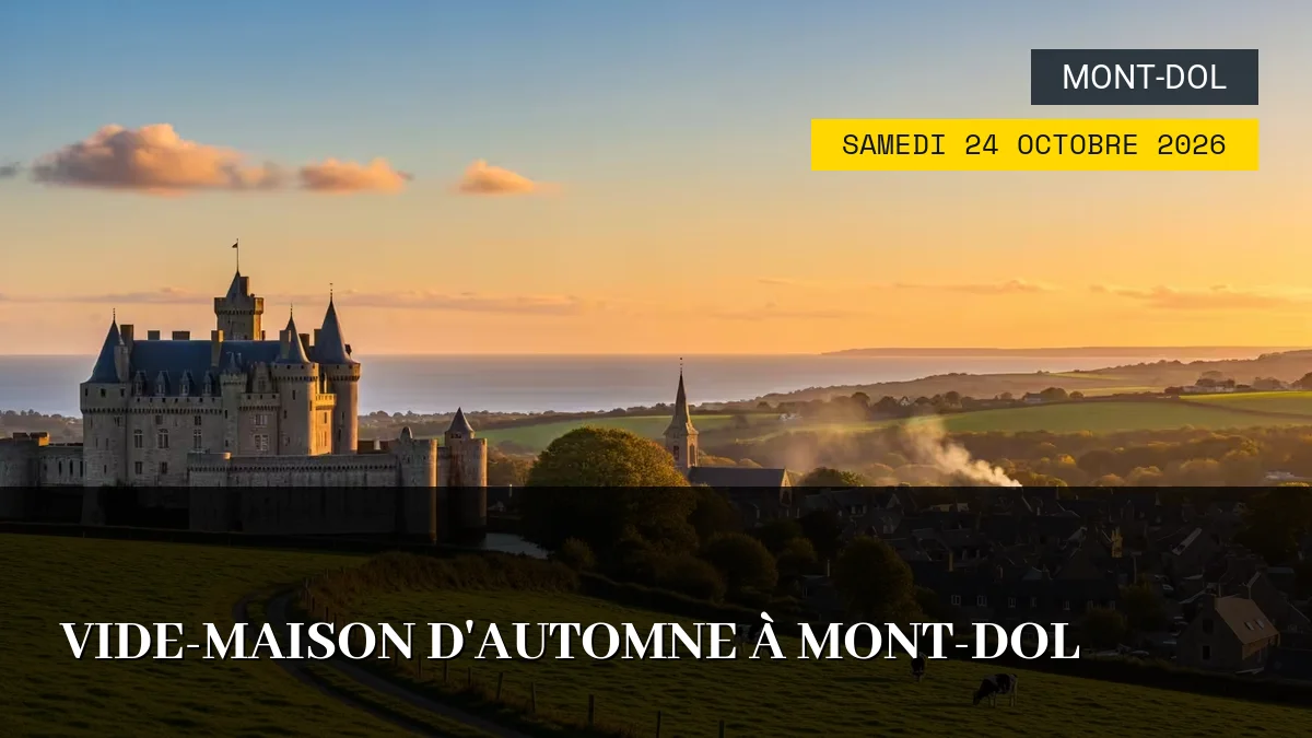 Affiche de l'événement : Vide-maison d&rsquo;automne à Mont-Dol – Samedi 24 Octobre 2026