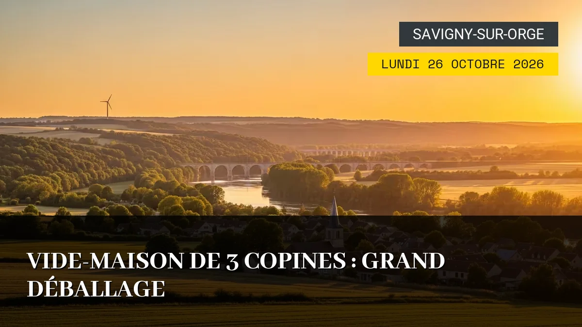 Affiche de l'événement : Vide-Maison de 3 Copines : Grand Déballage – Lundi 26 Octobre 2026