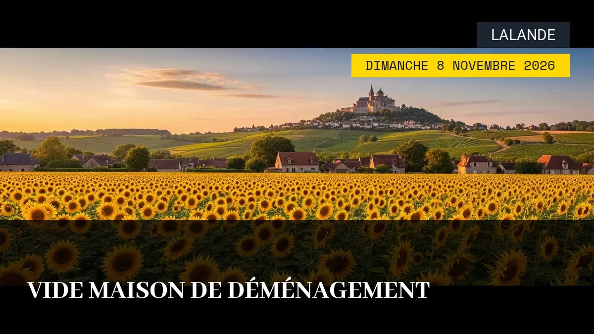 Affiche de l'événement : Vide Maison de Déménagement – Dimanche 8 Novembre 2026