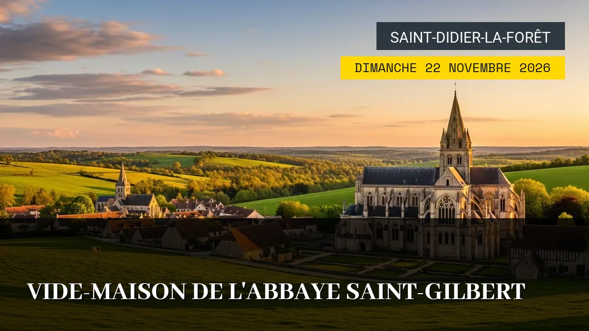Affiche de l'événement : Vide-Maison de l&rsquo;Abbaye Saint-Gilbert – Dimanche 22 Novembre 2026