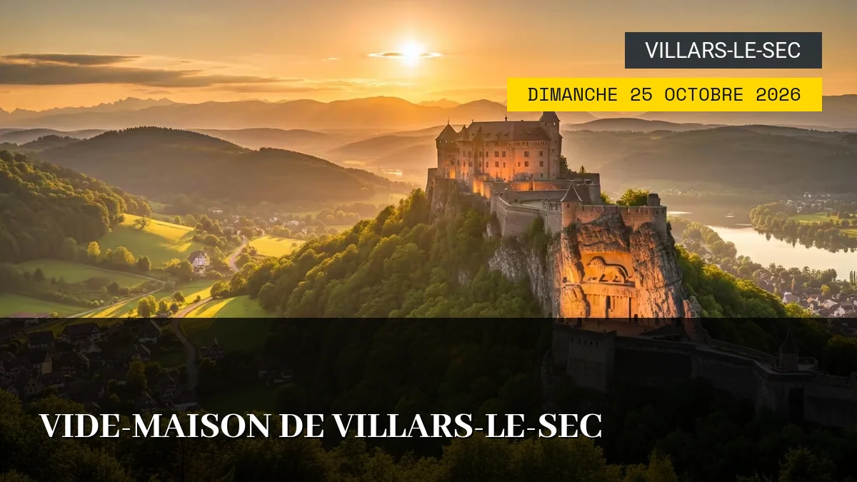 Affiche de l'événement : Vide-Maison de Villars-le-Sec – Dimanche 25 Octobre 2026