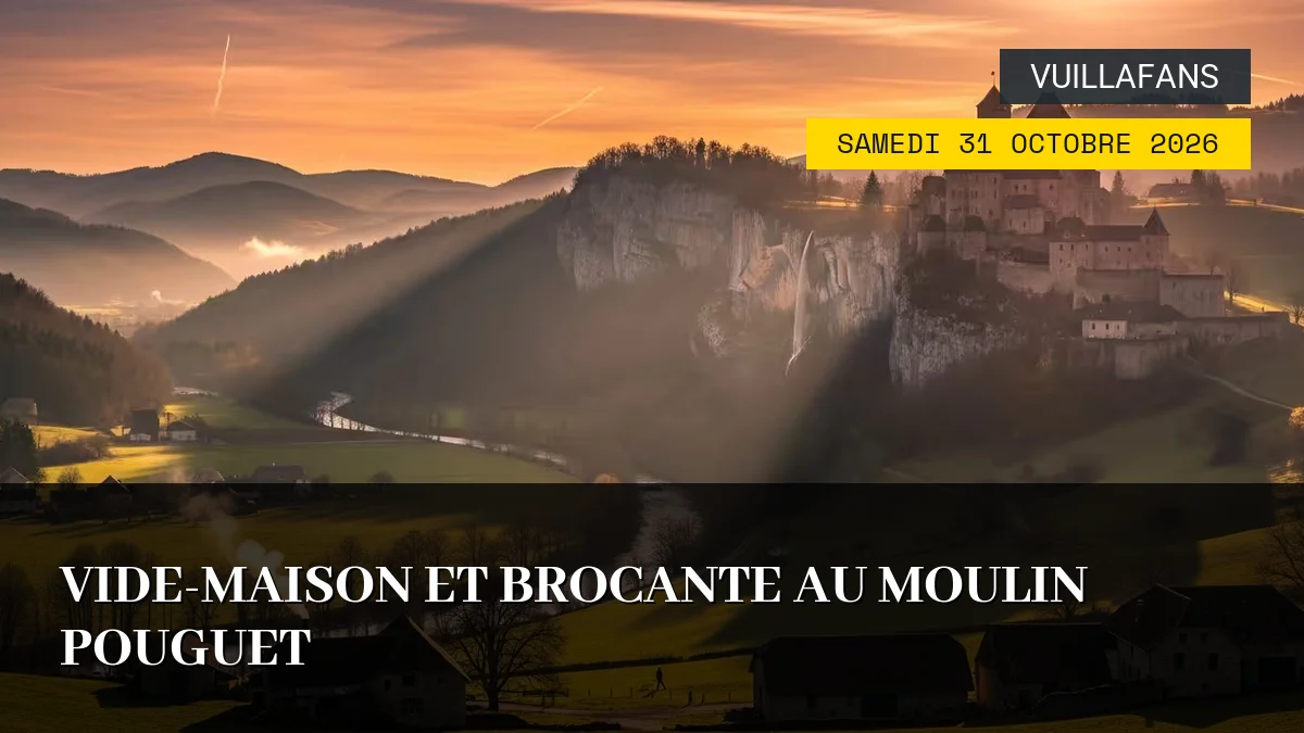 Affiche de l'événement : Vide-Maison et Brocante au Moulin Pouguet – Samedi 31 Octobre 2026