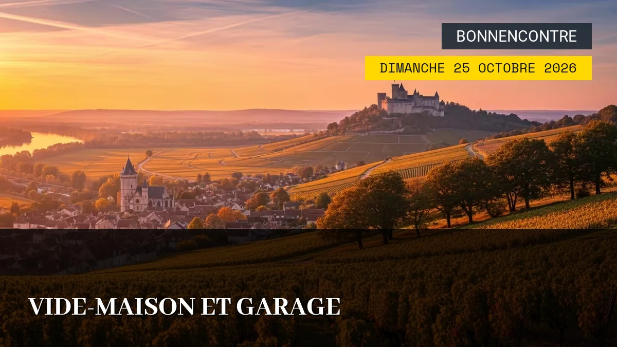 Affiche de l'événement : Vide-maison et garage – Dimanche 25 Octobre 2026