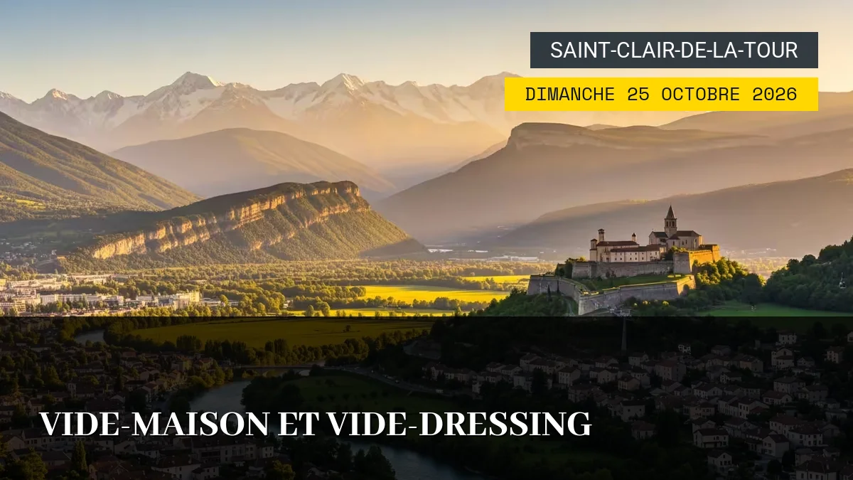 Affiche de l'événement : Vide-maison et Vide-dressing – Dimanche 25 Octobre 2026
